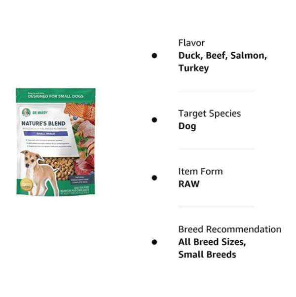 Dr. Marty Nature's Blend Adult Small Breed Freeze-Dried Raw Dog Food 16 oz - Image 2