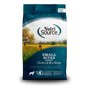 NutriSource Adult Dry Dog Food, Small Bites, Chicken and Rice, 12LB