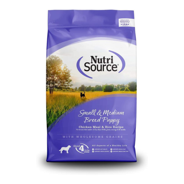 Tuffy'S Pet Food Nutrisource 1.5-Pound Chicken And Rice Formula Breed Dry Puppy Food, Small/Medium