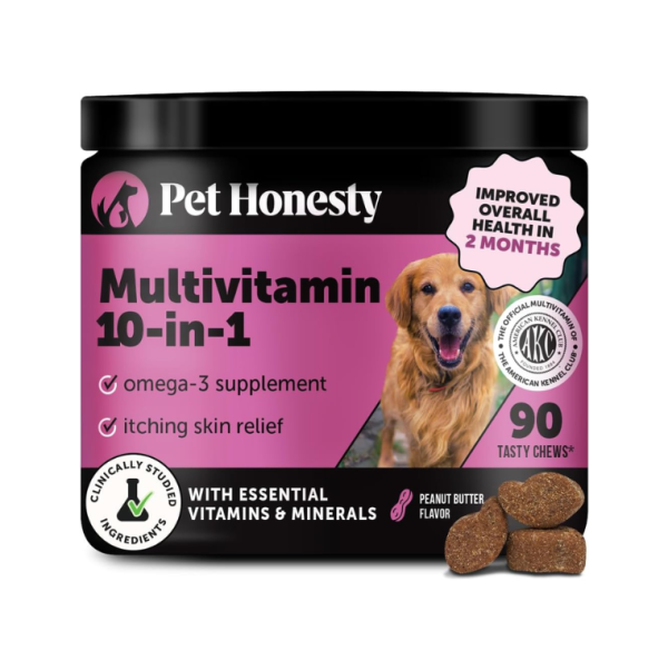 Multivitamin Dog Supplement, Vitamins for Skin and Coat Allergies