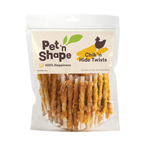 Pet 'n Shape Chik 'n Hide Twists – Chicken Wrapped Rawhide Natural Dog Treats, Small, 16 oz