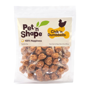 Pet 'n Shape Chik 'n Rice Dumbbells - Natural Dog Treats, Chicken, 1 Pound