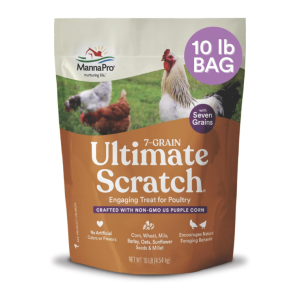 Manna Pro 7-Grain Ultimate Chicken Scratch | Non-GMO Multigrain Treat for Chickens, Hens & Poultry, 10 lb