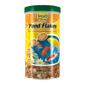 TetraPond Pond Flakes, Complete Nutrition for Smaller Pond Fish, Fish Food for Goldfish and Koi Fish, 6.35 Ounces