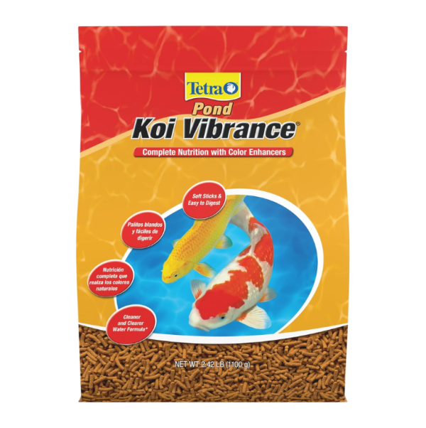 TetraPond Koi Vibrance Soft Sticks, Floating Pond Fish Food for Koi Fish and Ornamental Goldfish, 2.42 Pounds